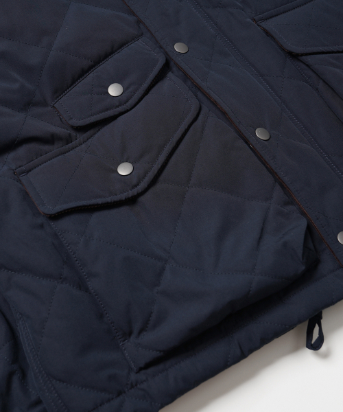 FRIZMWORKS(フリズムワークス)の「QUILTED HERITAGE HUNTING JACKET _ NAVY(ミリタリージャケット・メンズ・その他・SMALL/MEDIUM/LARGE)」の6枚目の写真