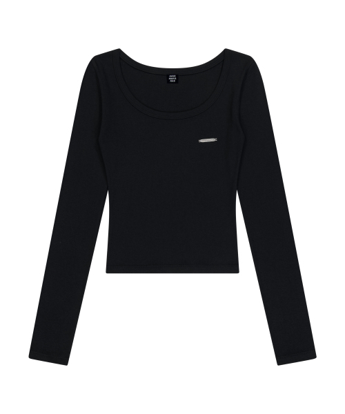 IUGAMAKARAS(イウガマカラス)の「U-Neck Fitted Top (Black)(Tシャツ/カットソー・レディース・その他・FREE)」の2枚目の写真