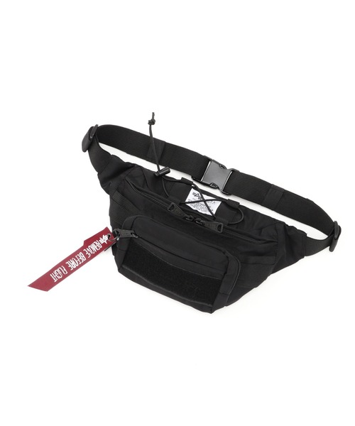 Alpha Industries(アルファインダストリーズ)の「Alpha Industries/アルファインダストリーズ/Tactical Waist Bag/タクティカル ウエスト バッグ(ボディバッグ/ウエストポーチ・メンズ・ブラック・F)」の2枚目の写真