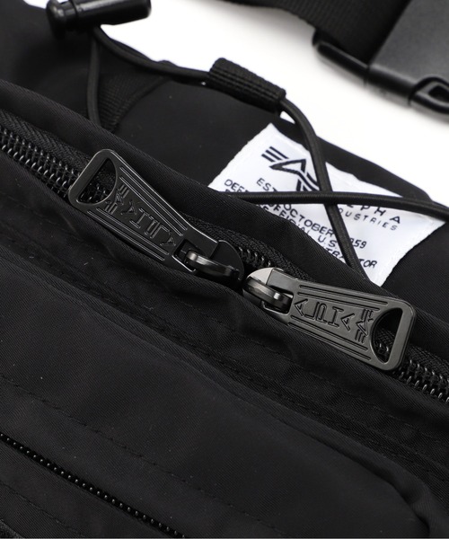 Alpha Industries(アルファインダストリーズ)の「Alpha Industries/アルファインダストリーズ/Tactical Waist Bag/タクティカル ウエスト バッグ(ボディバッグ/ウエストポーチ・メンズ・ブラック・F)」の4枚目の写真