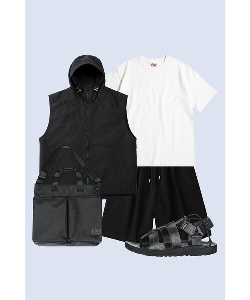 TOFFEE(トフィー)の「ワンタックハーフスウェットパンツ(ブラック)(その他パンツ・メンズ・その他・SMALL/MEDIUM/LARGE/X-LARGE)」の8枚目の写真