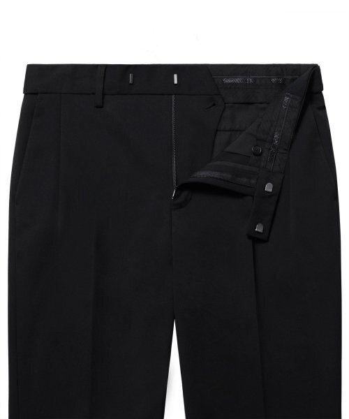 MUSINSA STANDARD（ムシンサスタンダード）の「ワイドヒドゥンバンディングクロップドスラックス[ブラック]（スラックス・メンズ・その他・26/27/28/29/31/33/38/42/36/34/32/30/40）」の19枚目の写真