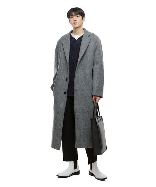 MUSINSA STANDARD（ムシンサスタンダード）の「ワイドヒドゥンバンディングクロップドスラックス[ブラック]（スラックス・メンズ・その他・26/27/28/29/31/33/38/42/36/34/32/30/40）」の4枚目の写真