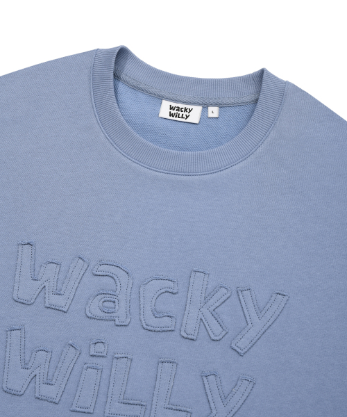 Wacky WiLLy(ワッキーウィリー)の「レタリングポイントスウェットブルー(スウェット・レディース・その他・SMALL/MEDIUM/LARGE/X-LARGE)」の4枚目の写真