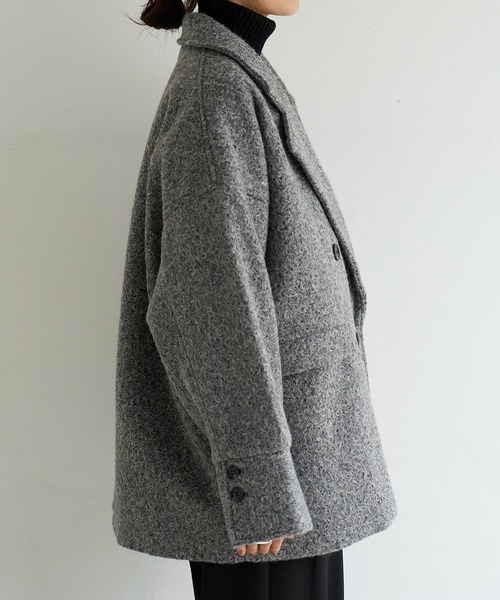 meilmada（メイルマダ）の「カールシャギーダブルコート（チェスターコート・レディース・アイボリー/チャコールグレー・FREE）」の22枚目の写真