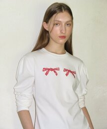 RIBBON PUFF LONG SLEEVE (WHITE)
