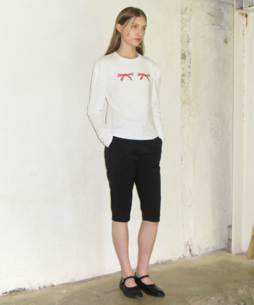 SINOON(シヌーン)の「RIBBON PUFF LONG SLEEVE (WHITE)(Tシャツ/カットソー・レディース・その他・FREE)」の3枚目の写真