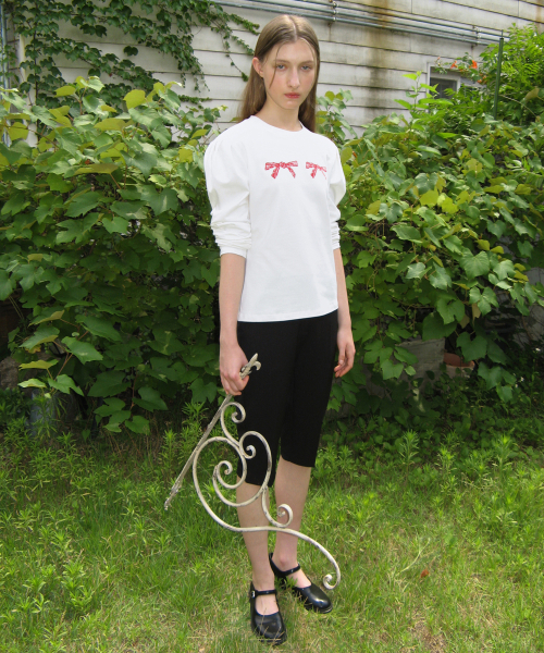 SINOON(シヌーン)の「RIBBON PUFF LONG SLEEVE (WHITE)(Tシャツ/カットソー・レディース・その他・FREE)」の5枚目の写真