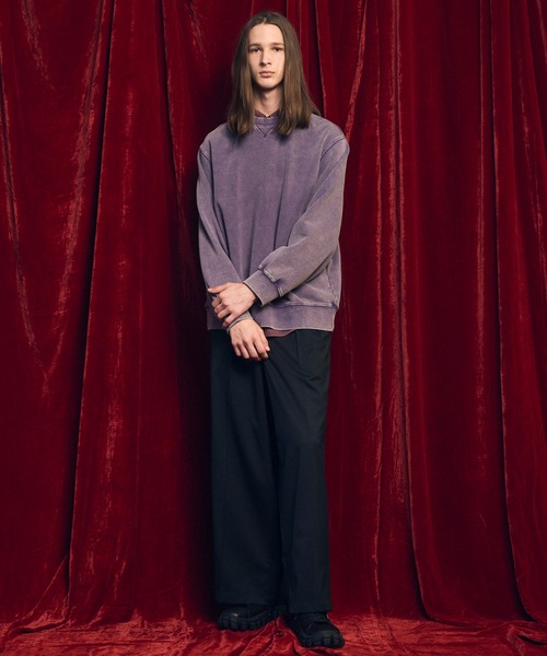 MAISON SPECIAL(メゾンスペシャル)の「《UNISEX》【ONE-MILE WEAR】Prime-Over Crew Neck Fade Sweat Pullover/ワンマイルウェアプライムオーバーフェードクルーネックプルオーバースウェット【MAISON SPECIAL/メゾンスペシャル】■セットアップ対応■(スウェット・メンズ・パープル/グレー/チャコールグレー/ブルー・0/1/2)」の9枚目の写真