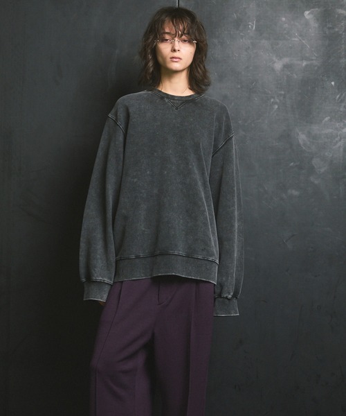 MAISON SPECIAL(メゾンスペシャル)の「《UNISEX》【ONE-MILE WEAR】Prime-Over Crew Neck Fade Sweat Pullover/ワンマイルウェアプライムオーバーフェードクルーネックプルオーバースウェット【MAISON SPECIAL/メゾンスペシャル】■セットアップ対応■(スウェット・メンズ・パープル/グレー/チャコールグレー/ブルー・0/1/2)」の13枚目の写真