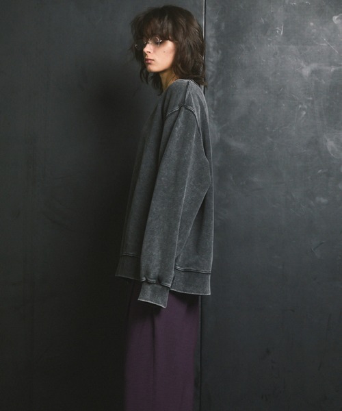 MAISON SPECIAL(メゾンスペシャル)の「《UNISEX》【ONE-MILE WEAR】Prime-Over Crew Neck Fade Sweat Pullover/ワンマイルウェアプライムオーバーフェードクルーネックプルオーバースウェット【MAISON SPECIAL/メゾンスペシャル】■セットアップ対応■(スウェット・メンズ・パープル/グレー/チャコールグレー/ブルー・0/1/2)」の14枚目の写真