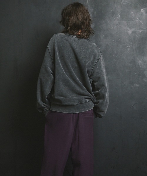 MAISON SPECIAL(メゾンスペシャル)の「《UNISEX》【ONE-MILE WEAR】Prime-Over Crew Neck Fade Sweat Pullover/ワンマイルウェアプライムオーバーフェードクルーネックプルオーバースウェット【MAISON SPECIAL/メゾンスペシャル】■セットアップ対応■(スウェット・メンズ・パープル/グレー/チャコールグレー/ブルー・0/1/2)」の15枚目の写真