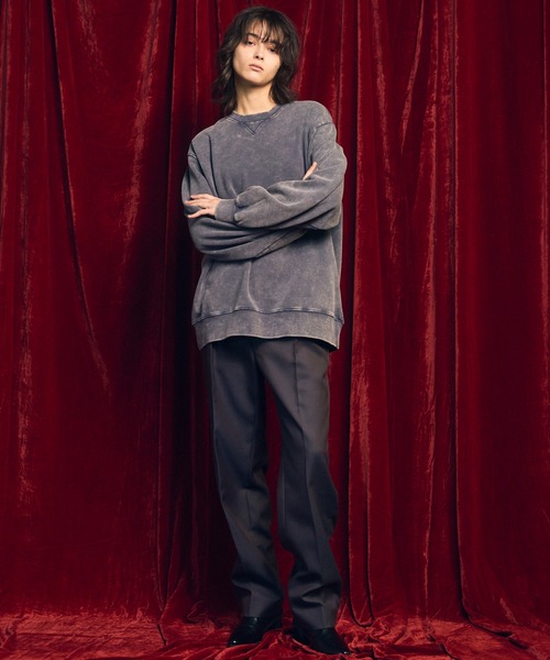 MAISON SPECIAL(メゾンスペシャル)の「《UNISEX》【ONE-MILE WEAR】Prime-Over Crew Neck Fade Sweat Pullover/ワンマイルウェアプライムオーバーフェードクルーネックプルオーバースウェット【MAISON SPECIAL/メゾンスペシャル】■セットアップ対応■(スウェット・メンズ・パープル/グレー/チャコールグレー/ブルー・0/1/2)」の8枚目の写真