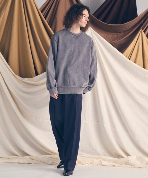 MAISON SPECIAL(メゾンスペシャル)の「《UNISEX》【ONE-MILE WEAR】Prime-Over Crew Neck Fade Sweat Pullover/ワンマイルウェアプライムオーバーフェードクルーネックプルオーバースウェット【MAISON SPECIAL/メゾンスペシャル】■セットアップ対応■(スウェット・メンズ・パープル/グレー/チャコールグレー/ブルー・0/1/2)」の5枚目の写真