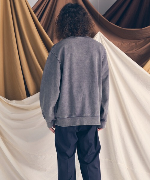 MAISON SPECIAL(メゾンスペシャル)の「《UNISEX》【ONE-MILE WEAR】Prime-Over Crew Neck Fade Sweat Pullover/ワンマイルウェアプライムオーバーフェードクルーネックプルオーバースウェット【MAISON SPECIAL/メゾンスペシャル】■セットアップ対応■(スウェット・メンズ・パープル/グレー/チャコールグレー/ブルー・0/1/2)」の12枚目の写真