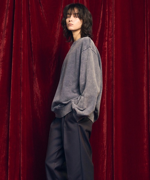 MAISON SPECIAL(メゾンスペシャル)の「《UNISEX》【ONE-MILE WEAR】Prime-Over Crew Neck Fade Sweat Pullover/ワンマイルウェアプライムオーバーフェードクルーネックプルオーバースウェット【MAISON SPECIAL/メゾンスペシャル】■セットアップ対応■(スウェット・メンズ・パープル/グレー/チャコールグレー/ブルー・0/1/2)」の17枚目の写真