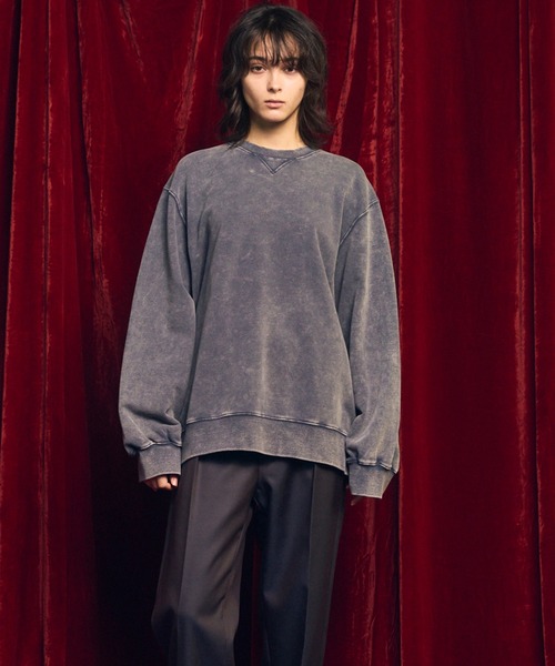MAISON SPECIAL(メゾンスペシャル)の「《UNISEX》【ONE-MILE WEAR】Prime-Over Crew Neck Fade Sweat Pullover/ワンマイルウェアプライムオーバーフェードクルーネックプルオーバースウェット【MAISON SPECIAL/メゾンスペシャル】■セットアップ対応■(スウェット・メンズ・パープル/グレー/チャコールグレー/ブルー・0/1/2)」の16枚目の写真