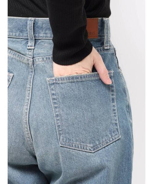 EVRIS（エヴリス）の「ハイウエストリボンレースワイドデニムパンツ（デニムパンツ・レディース・ブルー/インディゴブルー・MEDIUM/SMALL）」の14枚目の写真