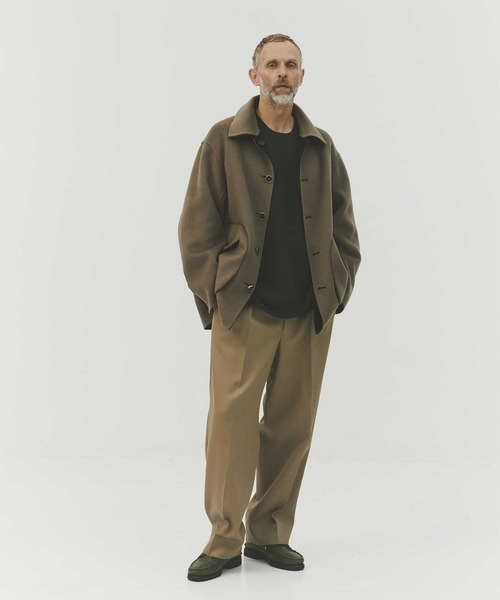 CASHMERE CASHMERE(カシミヤカシミヤ)の「【CASHMERE CASHMERE/カシミヤカシミヤ】CASHMERE REVERSIBLE SHORT COATT/カシミヤリバーシブルショートコート/ステンカラーコート(ステンカラーコート・レディース・ブラック/モカ・44/40)」の6枚目の写真
