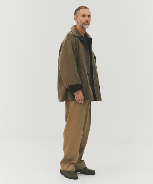 CASHMERE CASHMERE(カシミヤカシミヤ)の「【CASHMERE CASHMERE/カシミヤカシミヤ】CASHMERE REVERSIBLE SHORT COATT/カシミヤリバーシブルショートコート/ステンカラーコート(ステンカラーコート・レディース・ブラック/モカ・44/40)」の7枚目の写真