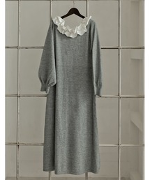 MEISM（ミズム）の「[2025-26 WINTER COLLECTION][MEISM by Re:EDIT][低身長サイズ有]フリルボートネック2WAYニットワンピース（ワンピース）」