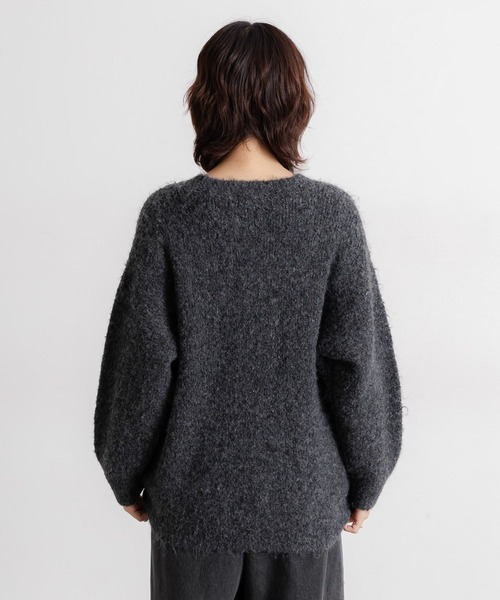 studio CLIP（スタディオクリップ）の「5ゲージウールミックスブークレニット（ニット/セーター・レディース・チャコール/ブラウン/アイボリー・FREE）」の18枚目の写真