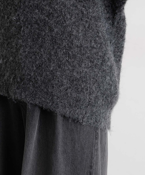 studio CLIP（スタディオクリップ）の「5ゲージウールミックスブークレニット（ニット/セーター・レディース・チャコール/ブラウン/アイボリー・FREE）」の21枚目の写真