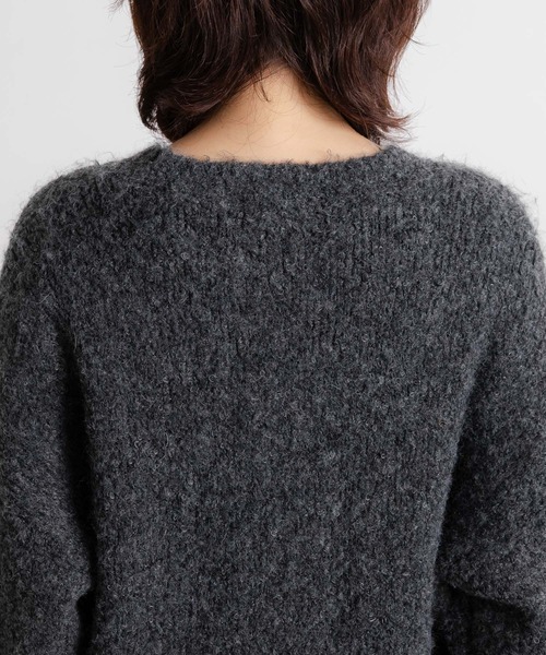 studio CLIP（スタディオクリップ）の「5ゲージウールミックスブークレニット（ニット/セーター・レディース・チャコール/ブラウン/アイボリー・FREE）」の22枚目の写真