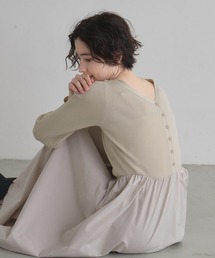 &. NOSTALGIA | 布帛ドッキングニットワンピース(ワンピース)