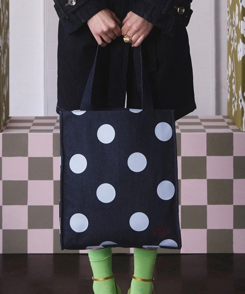ラージブックバック Denim Spot（トートバッグ）｜Cath Kidston