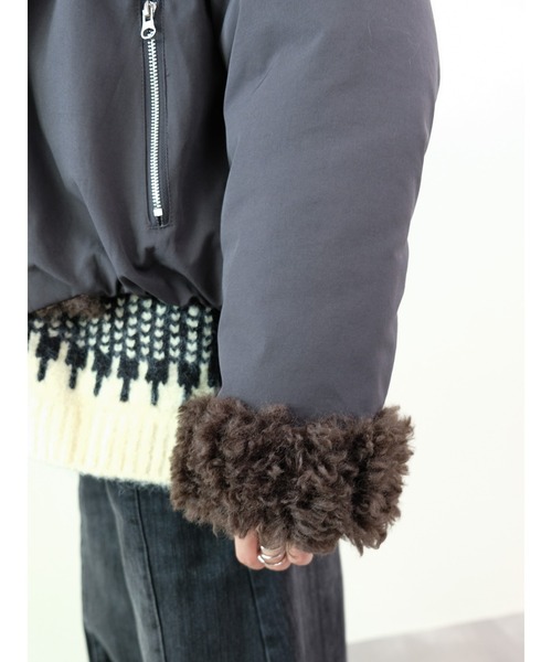 DOLLUPOOPS（ドールアップウップス）の「ボアライニングブルゾン（ブルゾン・レディース・ベージュ/チャコールグレー・FREE）」の17枚目の写真