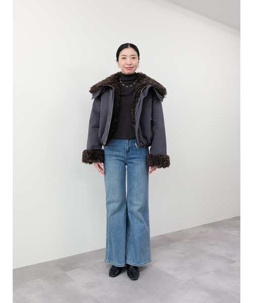 DOLLUPOOPS（ドールアップウップス）の「ボアライニングブルゾン（ブルゾン・レディース・ベージュ/チャコールグレー・FREE）」の15枚目の写真