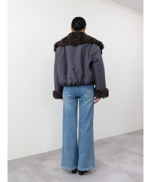 DOLLUPOOPS（ドールアップウップス）の「ボアライニングブルゾン（ブルゾン・レディース・ベージュ/チャコールグレー・FREE）」の13枚目の写真