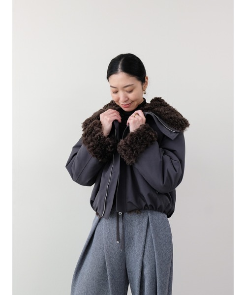 DOLLUPOOPS（ドールアップウップス）の「ボアライニングブルゾン（ブルゾン・レディース・ベージュ/チャコールグレー・FREE）」の20枚目の写真