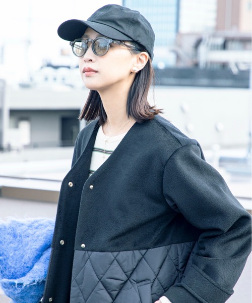 MILLION CARATS（ミリオンカラッツ）の「【軽くてあったか・こなれ映え】キルティング切り替えで細見え！抜け感Vネックが大人カジュアルにハマる上品コート（その他アウター・レディース・チャコールグレー/ブラック・FREE）」の21枚目の写真