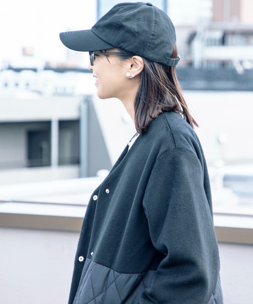 MILLION CARATS（ミリオンカラッツ）の「【軽くてあったか・こなれ映え】キルティング切り替えで細見え！抜け感Vネックが大人カジュアルにハマる上品コート（その他アウター・レディース・チャコールグレー/ブラック・FREE）」の10枚目の写真