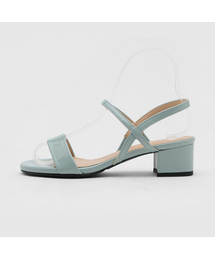 Lendid エナメル ストラップ サンダルヒール (4cm)