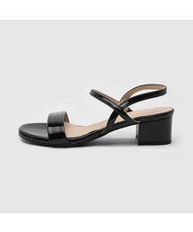 Lendid エナメル ストラップ サンダルヒール (4cm)