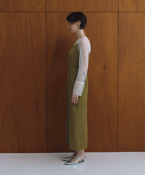 ANDRESD（アンドレスド）の「レースパネルアクセントドレス / lace panel accent dress（ドレス・レディース・ブラック/グレー/オリーブ・L/M/S）」の9枚目の写真