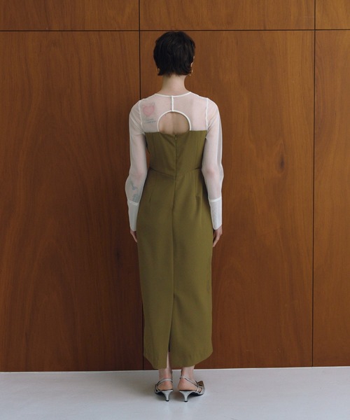 ANDRESD（アンドレスド）の「レースパネルアクセントドレス / lace panel accent dress（ドレス・レディース・ブラック/グレー/オリーブ・L/M/S）」の10枚目の写真