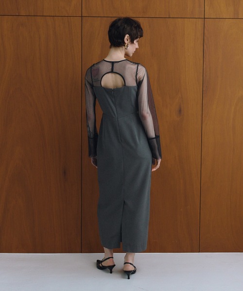 ANDRESD（アンドレスド）の「レースパネルアクセントドレス / lace panel accent dress（ドレス・レディース・ブラック/グレー/オリーブ・L/M/S）」の13枚目の写真