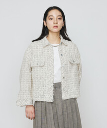 K.T KIYOKO TAKASE（キヨコタカセ）の「〔 TALLサイズ 〕 サマーツイード クロプトシャツ（シャツ/ブラウス）」
