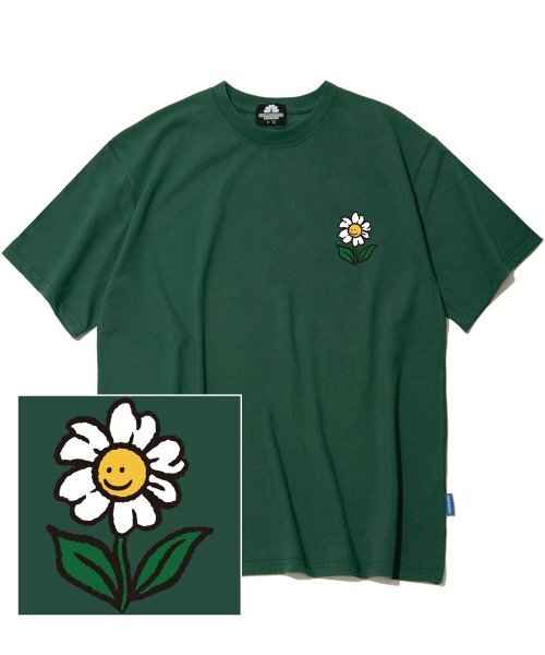 TRIPSHION(トリップション)の「シングルフラワーロゴTシャツ - グリーン(Tシャツ/カットソー・メンズ・その他・LARGE/MEDIUM/X-LARGE)」の1枚目の写真