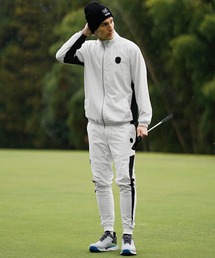 【DIVINER GOLF】シャカスタンドジップブルゾンセットアップ メンズ ゴルフウェア スタンドジャケット ジョガーパンツ ナイロン 上下セット 春服 冬服