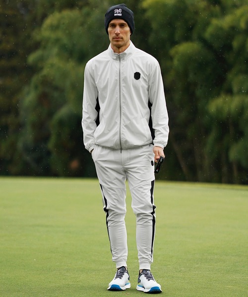 DIVINER GOLF（ディバイナー ゴルフ）の「【DIVINER GOLF】シャカスタンドジップブルゾンセットアップ メンズ ゴルフウェア スタンドジャケット ジョガーパンツ ナイロン 上下セット 春服 冬服（セットアップ・メンズ・チャコール/ブラック/ホワイト・L/M/XXL/XL）」の7枚目の写真