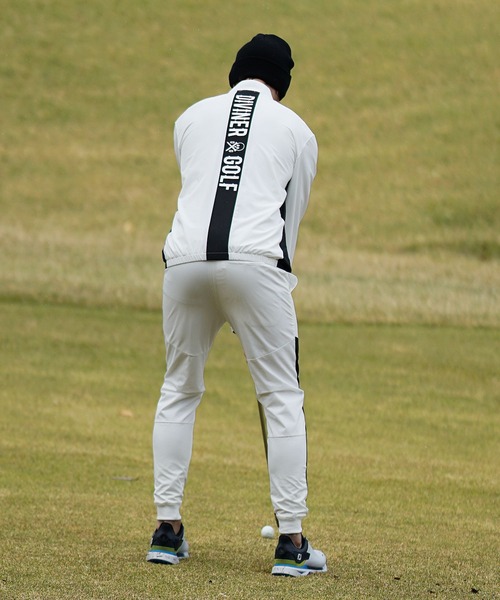 DIVINER GOLF（ディバイナー ゴルフ）の「【DIVINER GOLF】シャカスタンドジップブルゾンセットアップ メンズ ゴルフウェア スタンドジャケット ジョガーパンツ ナイロン 上下セット 春服 冬服（セットアップ・メンズ・チャコール/ブラック/ホワイト・L/M/XXL/XL）」の9枚目の写真
