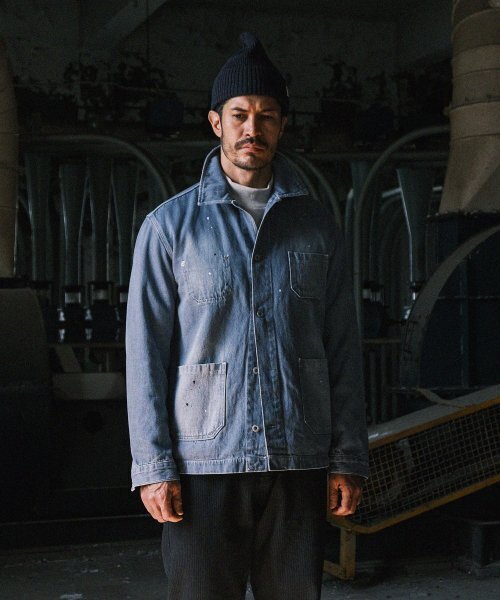 VDR（ブイディアール）の「FIVE -POCKET CHORE JACKET [Bleach indigo]（デニムジャケット・メンズ・その他・LARGE/MEDIUM/X-LARGE）」の2枚目の写真