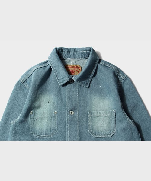 VDR（ブイディアール）の「FIVE -POCKET CHORE JACKET [Bleach indigo]（デニムジャケット・メンズ・その他・LARGE/MEDIUM/X-LARGE）」の4枚目の写真