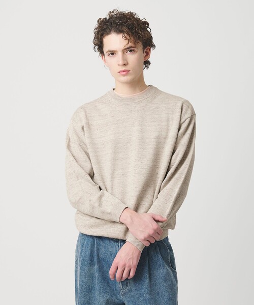 BEAUTY&YOUTH UNITED ARROWS（ビューティーアンドユースユナイテッドアローズ）の「ハイブリッド リネン クルーネック ニット（ニット/セーター・メンズ・ネイビー/レッド/グレー/ナチュラル・S/M/L/XL）」の9枚目の写真
