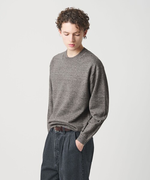 BEAUTY&YOUTH UNITED ARROWS（ビューティーアンドユースユナイテッドアローズ）の「ハイブリッド リネン クルーネック ニット（ニット/セーター・メンズ・ネイビー/レッド/グレー/ナチュラル・S/M/L/XL）」の11枚目の写真